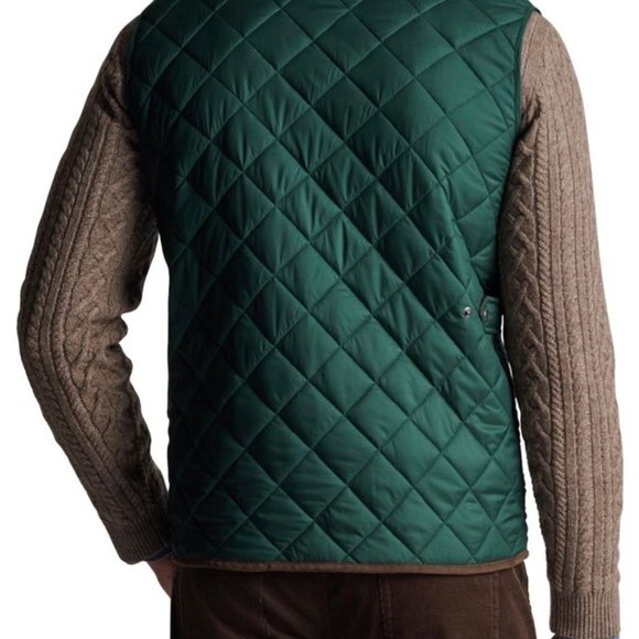 Peter Millar Men's Balsam Green Essex Quilted Travel Vest Size M NWT $228 - Picture 3 of 5